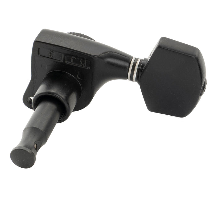 Musiclily Pro R18T Singolo Rapporto 18:1 Testa Macchina Bloccante Sigillata Completamente Lato Acuto con Pulsante Esagonale Grande per Chitarra Elettrica Acustica