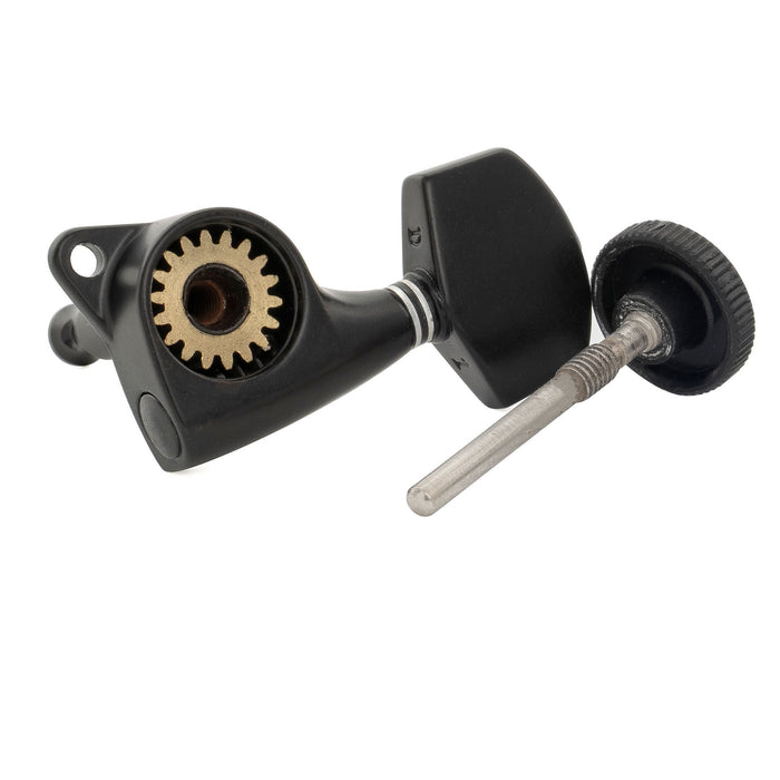 Musiclily Pro R18T Singolo Rapporto 18:1 Testa Macchina Bloccante Sigillata Completamente Lato Acuto con Pulsante Esagonale Grande per Chitarra Elettrica Acustica