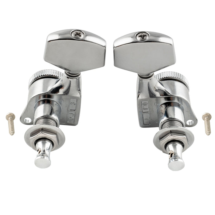 detail of musiclily pro 3r3l 18 1 ratio full sealed locking machine heads tuners tuning pegs keys with big hex button 45 degree screw for acoustic electric guitar mx3348 3mx3349 3p