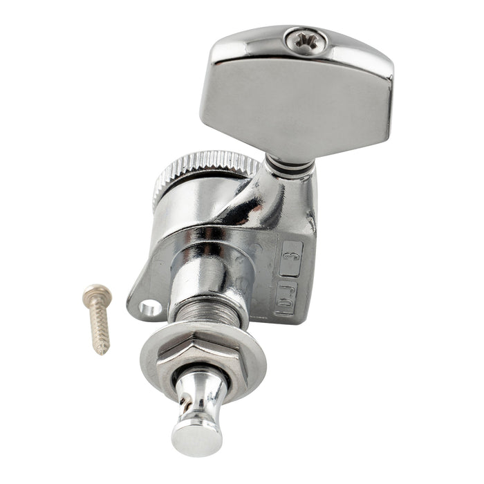 Musiclily Pro R18T Singolo Rapporto 18:1 Testa Macchina Bloccante Sigillata Completamente Lato Basso con Pulsante Esagonale Grande per Chitarra Elettrica Acustica