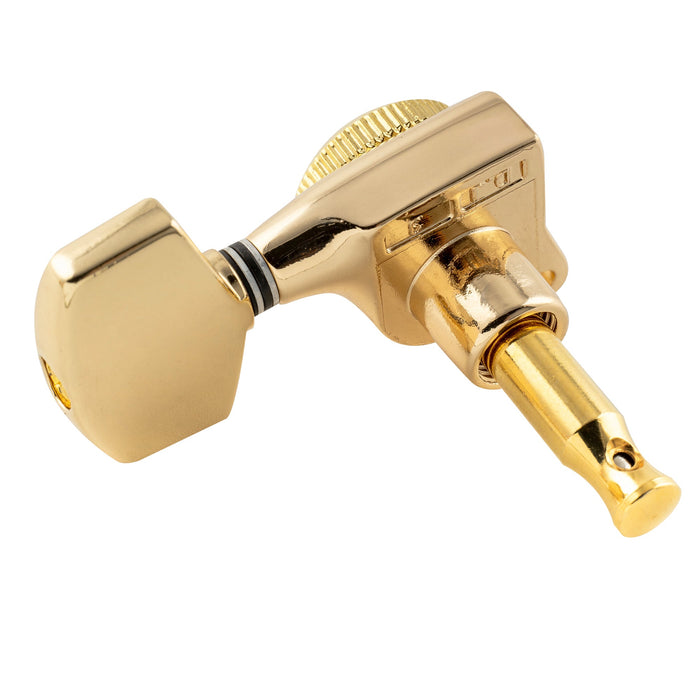 Musiclily Pro R18T Singolo Rapporto 18:1 Testa Macchina Bloccante Sigillata Completamente Lato Basso con Pulsante Esagonale Grande per Chitarra Elettrica Acustica