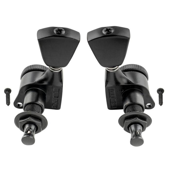 detail of musiclily pro 3r3l 18 1 ratio full sealed locking machine heads tuners tuning pegs keys with keystone button 45 degree screw for acoustic electric guitar mx3350 3mx3351 3p