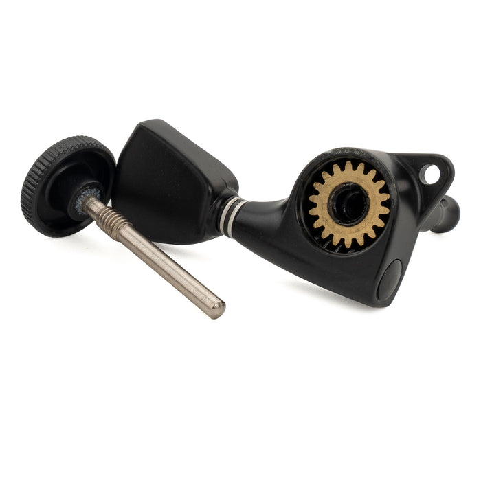 Musiclily Pro R18T 3R3L 18:1比率 完全密封ロック式ペグ チューナー ヘッド キー ケンタッキー型ボタン付き 45度ネジ アコースティック/エレキギター用