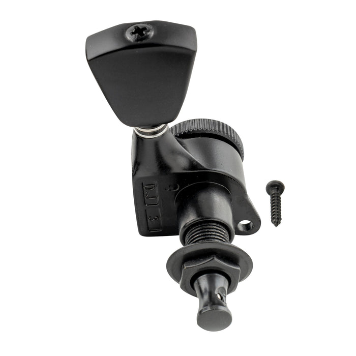 Musiclily Pro R18T Singolo Rapporto 18:1 Testa Macchina Bloccante Sigillata Completamente Lato Acuto con Pulsante a Chiave per Chitarra Elettrica Acustica