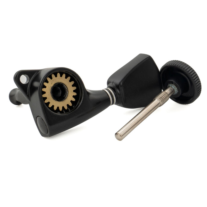 Musiclily Pro R18T Singolo Rapporto 18:1 Testa Macchina Bloccante Sigillata Completamente Lato Acuto con Pulsante a Chiave per Chitarra Elettrica Acustica