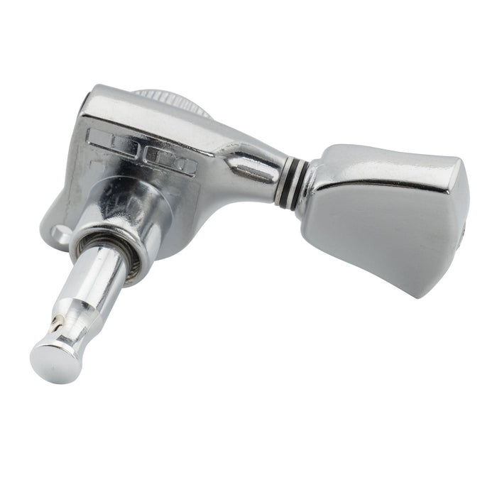 Musiclily Pro R18T Singolo Rapporto 18:1 Testa Macchina Bloccante Sigillata Completamente Lato Acuto con Pulsante a Chiave per Chitarra Elettrica Acustica