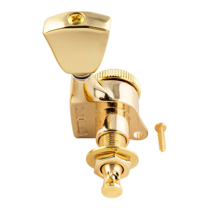 Musiclily Pro R18T Singolo Rapporto 18:1 Testa Macchina Bloccante Sigillata Completamente Lato Acuto con Pulsante a Chiave per Chitarra Elettrica Acustica