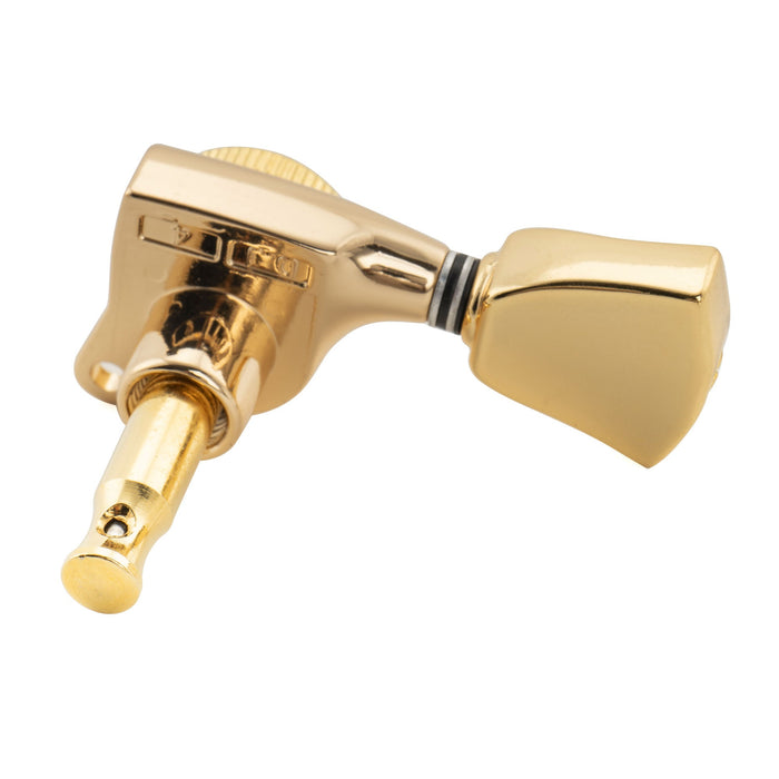 Musiclily Pro R18T Singolo Rapporto 18:1 Testa Macchina Bloccante Sigillata Completamente Lato Acuto con Pulsante a Chiave per Chitarra Elettrica Acustica