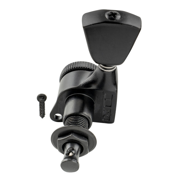 Musiclily Pro R18T Singolo Rapporto 18:1 Testa Macchina Bloccante Sigillata Completamente Lato Basso con Pulsante a Chiave per Chitarra Elettrica Acustica