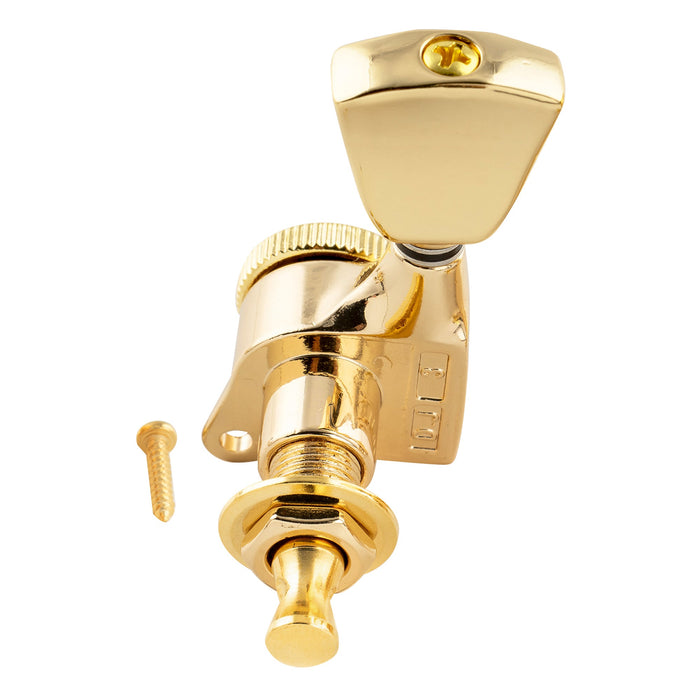 Musiclily Pro R18T Singolo Rapporto 18:1 Testa Macchina Bloccante Sigillata Completamente Lato Basso con Pulsante a Chiave per Chitarra Elettrica Acustica