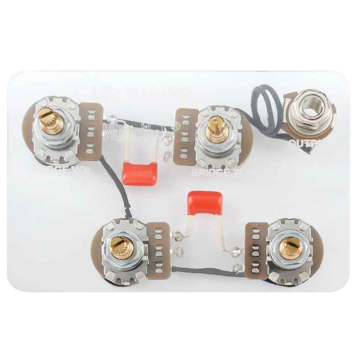 Musiclily Pro LP STD Modern 60s Pre-wired Wring Harness Kit Upgrade for Epiphone LP Style Electric Guitar Switch