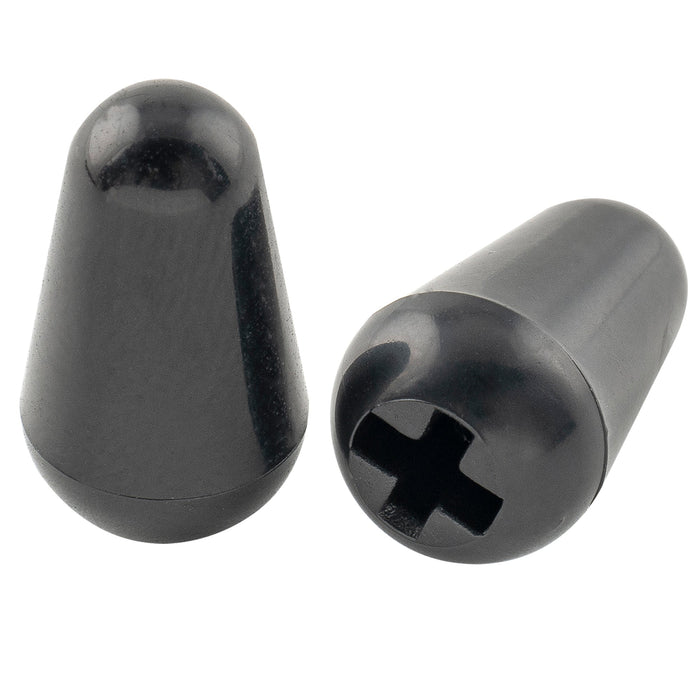 musiclily ultra universal guitar 5 way switch tips pickup selector lever switch knobs for fender squier strat style electric guitar mx3368 2p, black