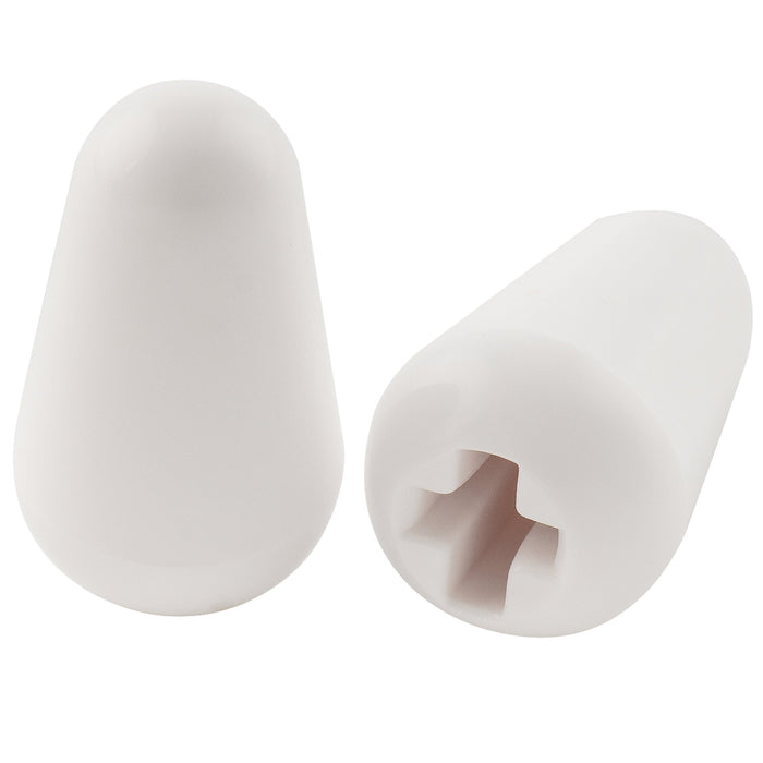 musiclily ultra universal guitar 5 way switch tips pickup selector lever switch knobs for fender squier strat style electric guitar mx3368 2p, white