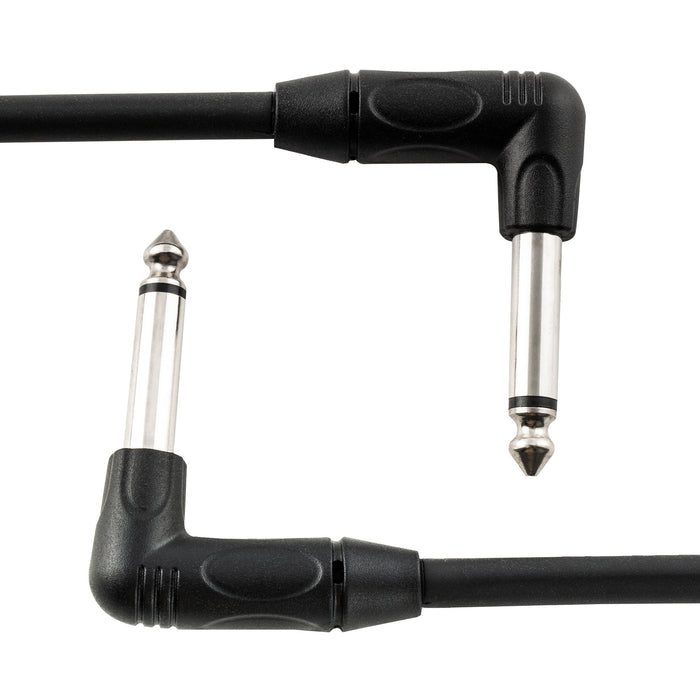 musiclily pro 30cm guitar effect pedal patch cables ts cable with right angle 1 4 inch 6 35mm mono plugs mx3370 5p detailed image