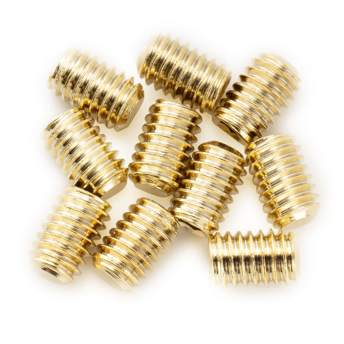 Musiclily Pro Metric M4x6mm Stainless Steel Hex Socket Set Screws Flat Point for Electric Guitar Bass Control Knobs (Set of 10)