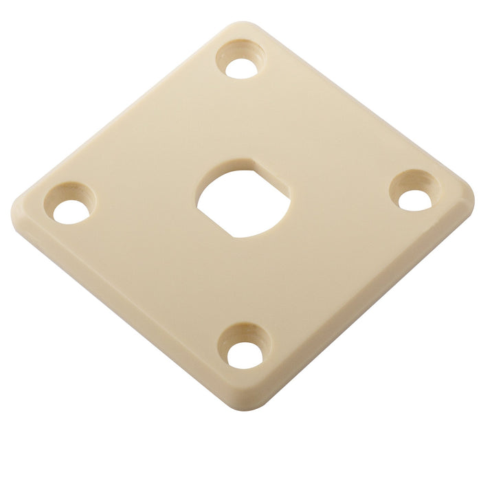 Musiclily Pro Kunststoffeingangsbuchseplatte Quadratischer Ausgangsbuchsenhalter für Epiphone LP - Stil Elektrogitarre