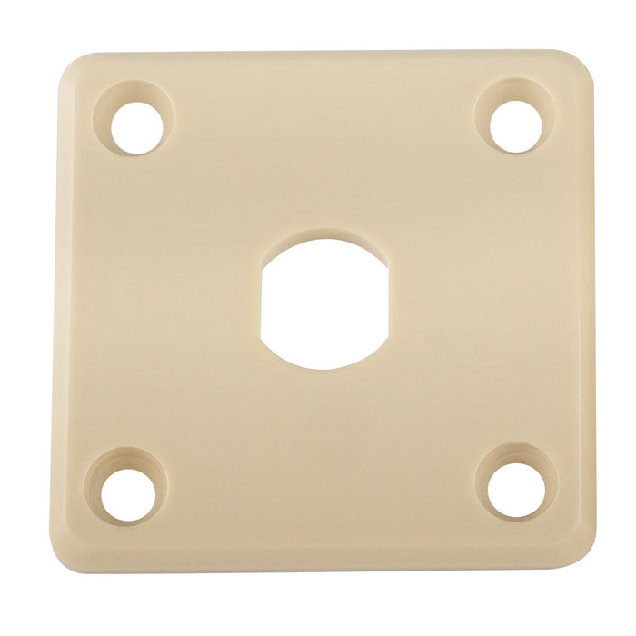 musiclily pro plastic input jack plate square output socket jackplate for epiphone lp style electric guitar mx3388p cream
