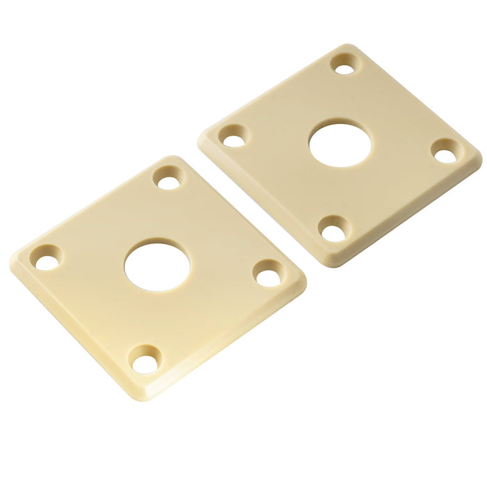 Part of musiclily pro plastic curved jack plate square jackplates 10mm hole for epiphone lp sg style electric guitar mx3389bk 2