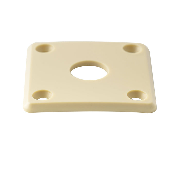detail of musiclily pro plastic curved jack plate square jackplates 10mm hole for epiphone lp sg style electric guitar mx3389bk 2