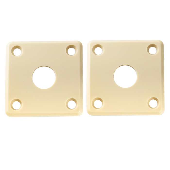 musiclily pro plastic curved jack plate square jackplates 10mm hole for epiphone lp sg style electric guitar mx3389bk 2