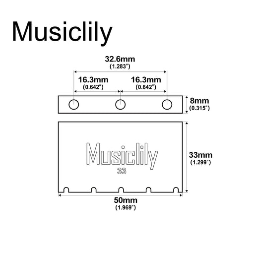 Dimensions of musiclily ultra full solid brass block for electric guitar gotoh ge1996t floyd rose locking tremolo bridge mx3396p