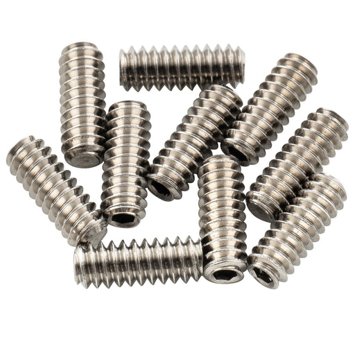 musiclily pro unc 6 32x3 8 inch stainless steel saddle height adjustment screws for fender tele style electric guitar bridge mx3399 10p