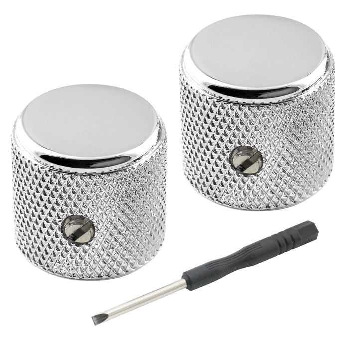 musiclily pro 1 4 inch aluminum flat top universal fitting potentiometer control knob with set screw for fender mexico player tele style electric guitar mx3404