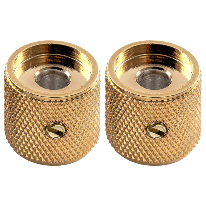 musiclily pro 1 4 inch aluminum flat top universal fitting potentiometer control knob with set screw for fender mexico player tele style electric guitar mx3404, nickel