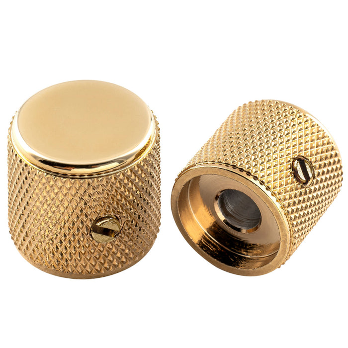 Musiclily Pro 1/4 Pollice Aluminio Top Piatto Universale Fitting Potenziometro Manopola con Vite di Bloccaggio per Chitarra Elettrica Tele Stile Player Fender Messico