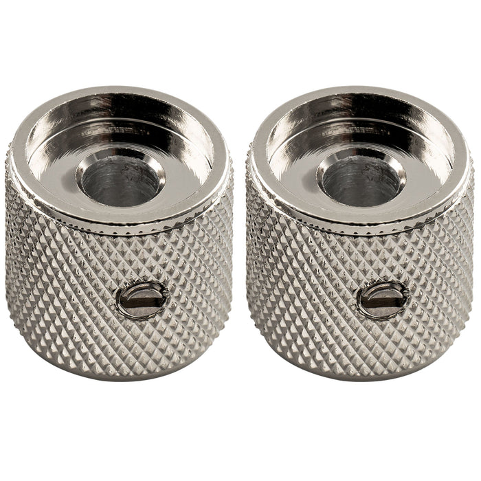 Musiclily Pro 1/4 Pollice Aluminio Top Piatto Universale Fitting Potenziometro Manopola con Vite di Bloccaggio per Chitarra Elettrica Tele Stile Player Fender Messico