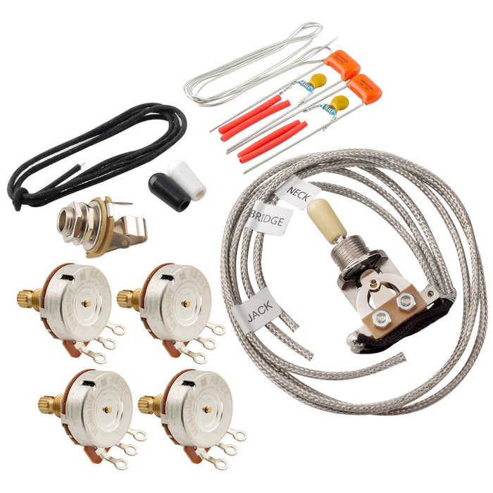 Musiclily Pro LP STD Modern 60s PLUS Treble Bleed DIY Wring Kit Upgrade for Epiphone LP Style Electric Guitar Switch