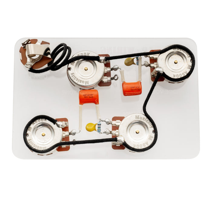 Musiclily Pro LP STD Modern 60s PLUS Treble Bleed Pre-wired Wring Harness Kit Upgrade for Epiphone LP Style Electric Guitar Switch