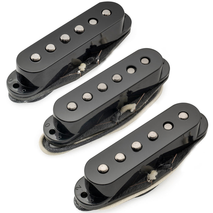 musiclily pro st 50s staggered alnico 5 single coil neck middle bridge pickups set for strat style electric guitar mx3420p