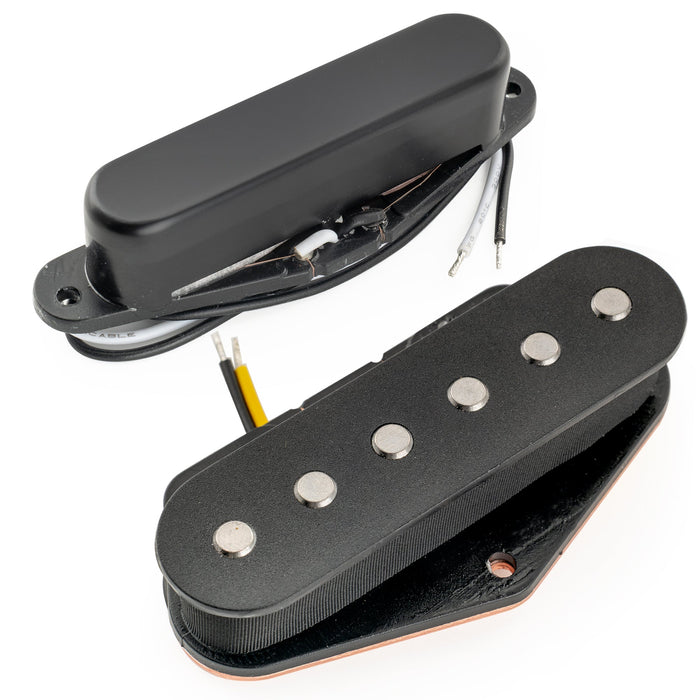 Musiclily Pro TL-60S Alnico 5 Single Coil Neck Bridge Pickups Set 8.2K/7.3K for Tele Style Electric Guitar