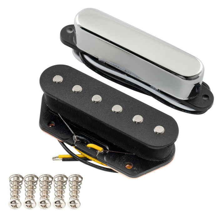 musiclily pro tl 60s alnico 5 single coil neck bridge pickups set for tele style electric guitar mx3423crmx3424bk details