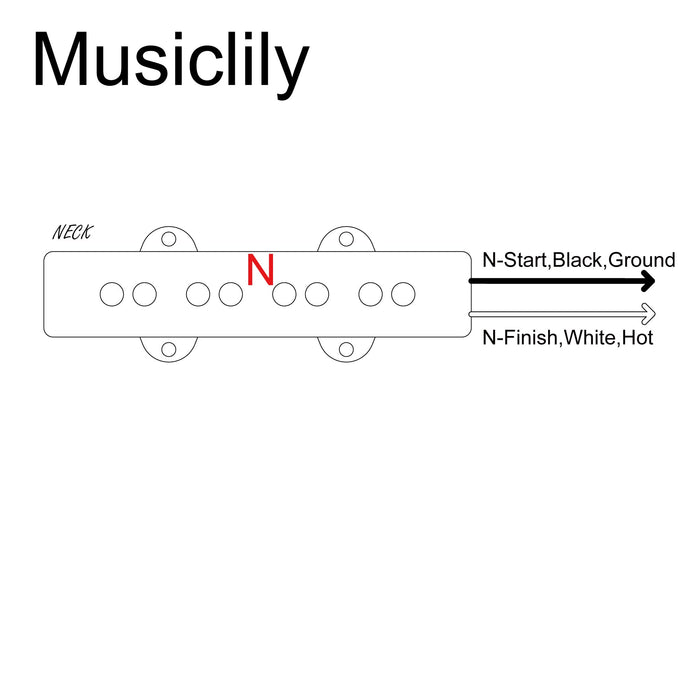 Size of musiclily pro jb 70s alnico 5 single coil neck pickup 8 3k for jazz bass style bass mx3427bk