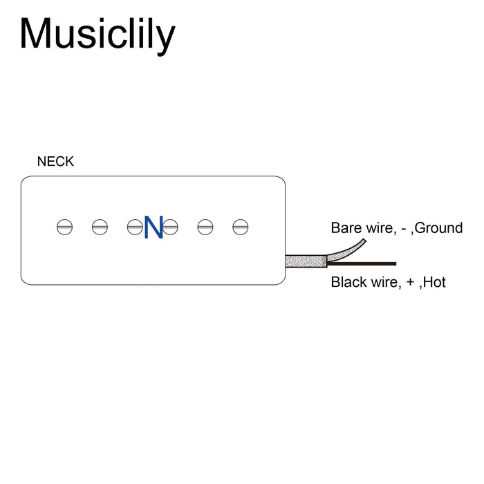 Size of musiclily pro p90 bla alnico 5 p90 soapbar single coil pickup electric guitar neck pickup mx3429p