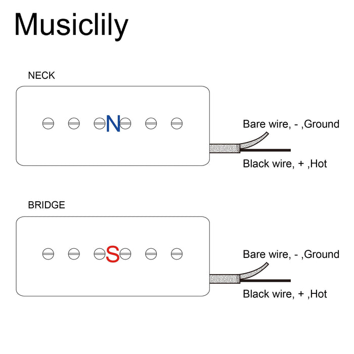Size of musiclily pro p90 mha alnico 5 high output p90 soapbar single coil pickup electric guitar neck bridge pickups set mx3429bkmx3431bk