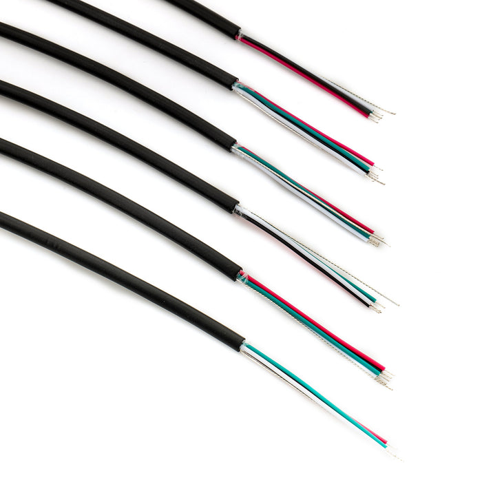 detail of musiclily pro 26awg pre tinned 4 conductor circuit wire hookup wire shielded humbucker pickup wire 45cm