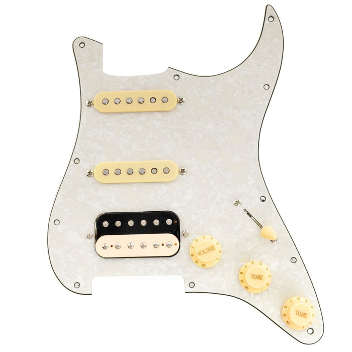 musiclily pro se st hss 60se pre wired pickguard with alnico 5 pickups 5 way switch for strat style electric guitar mx3435p