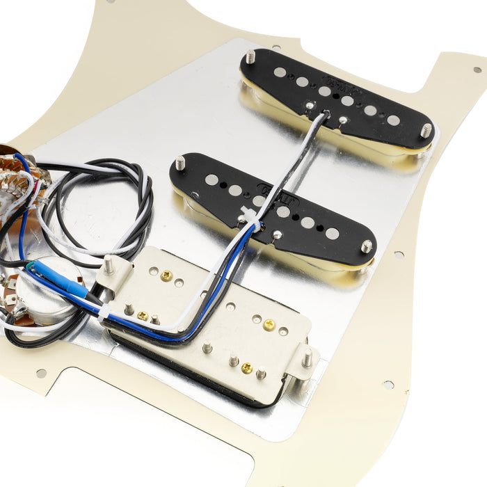 details of musiclily pro se st hss 60se pre wired pickguard with alnico 5 pickups 5 way switch for strat style electric guitar mx3435p
