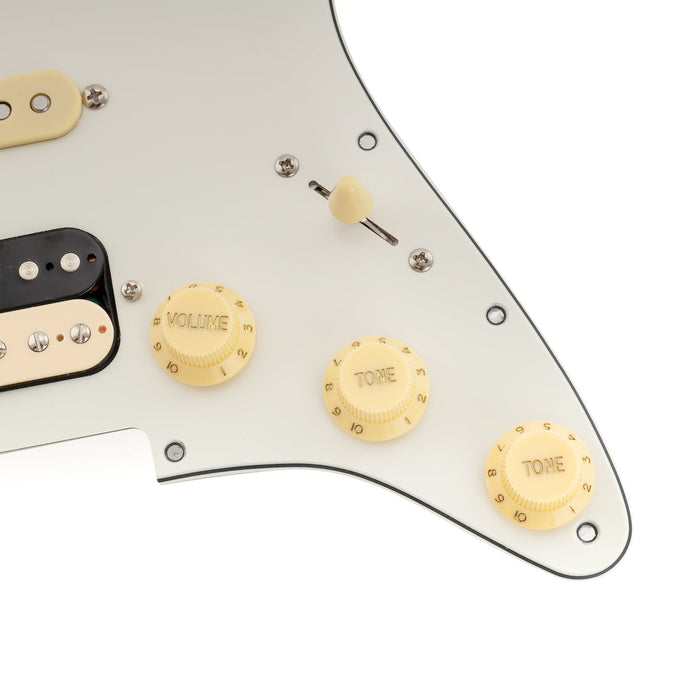 musiclily pro se st hss 60se pre wired pickguard with alnico 5 pickups 5 way switch for strat style electric guitar mx3435p cream