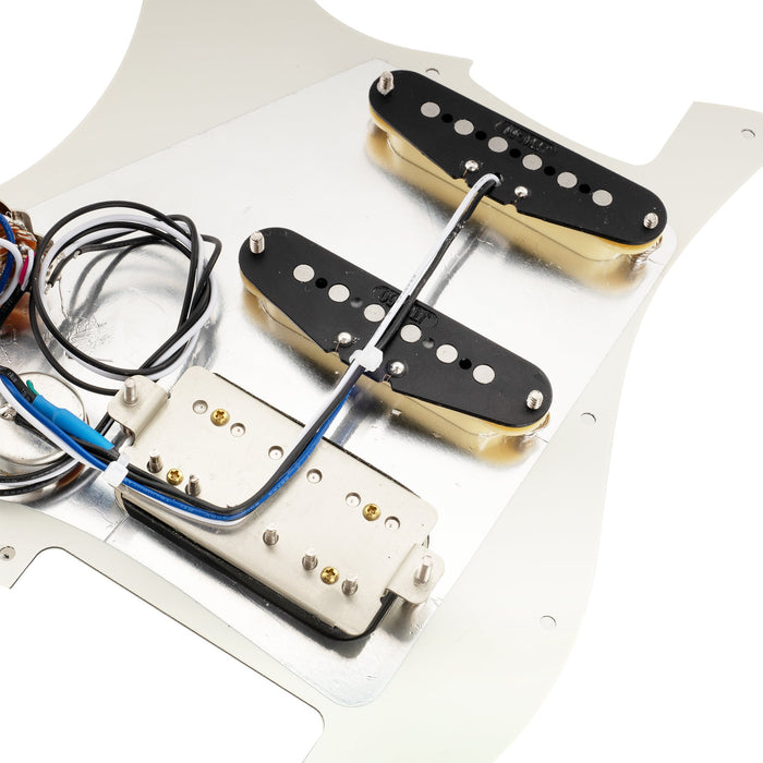 musiclily pro se st hss 60se pre wired pickguard with alnico 5 pickups 5 way switch for strat style electric guitar mx3435p, tortoise shell