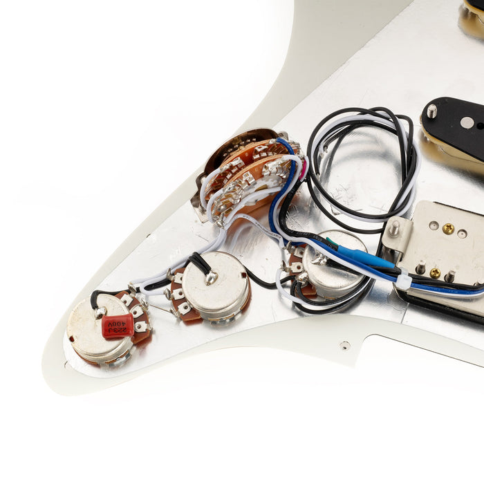 musiclily pro se st hss 60se pre wired pickguard with alnico 5 pickups 5 way switch for strat style electric guitar mx3435p, Zebra