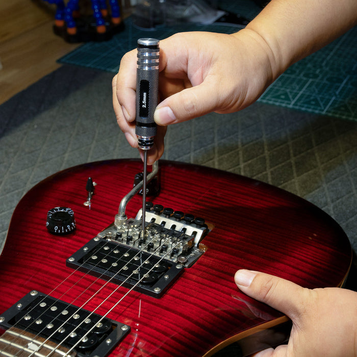 Application of musiclily pro high speed steel metric 2 5mm hex screwdriver hex key wrench for guitar bass bridge saddles or knobs adjustment mx3450