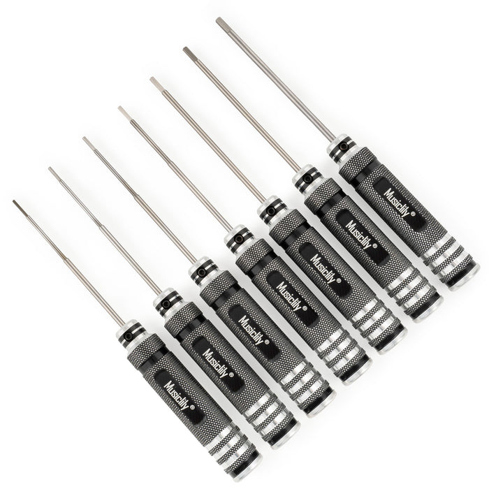 Part of musiclily pro high speed steel 7pcs hex screwdrivers hex keys wrenches set for guitar bass bridge saddles or knobs adjustment mx3452