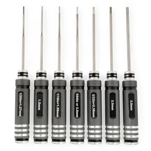 musiclily pro high speed steel 7pcs hex screwdrivers hex keys wrenches set for guitar bass bridge saddles or knobs adjustment mx3452