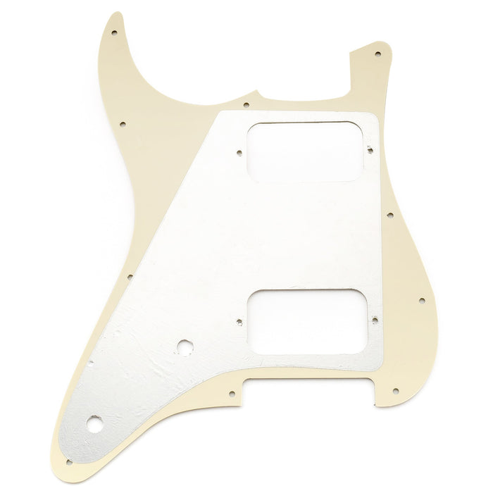Part of musiclily pro 11 holes st hh guitar pickguard with round corner uncovered humbucker 2 pot layout for fender squier strat style electric guitar mx3481p