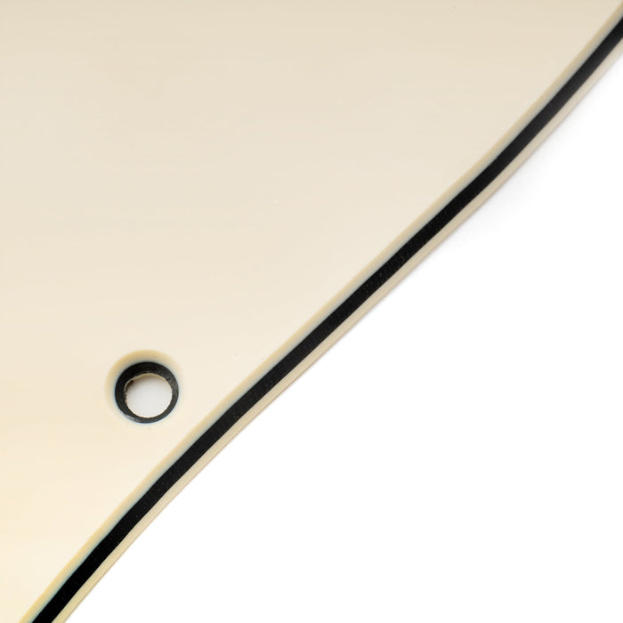 Musiclily Pro 11穴 ST HHピックガード ラウンドコーナーのカバー無しハムバッカー 2ポット穴 Fender Squier Stratストラトエレキギター用 4プライ エイジドホワイトパール