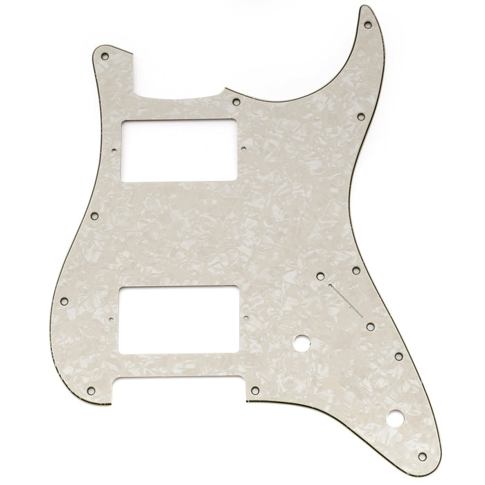 musiclily pro 11 holes st hh guitar pickguard with covered humbucker 2 pot layout for fender squier strat style electric guitar mx3482p